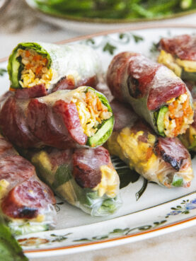 Chinese Sausage Rice Paper Rolls - Bo Bia Cuon