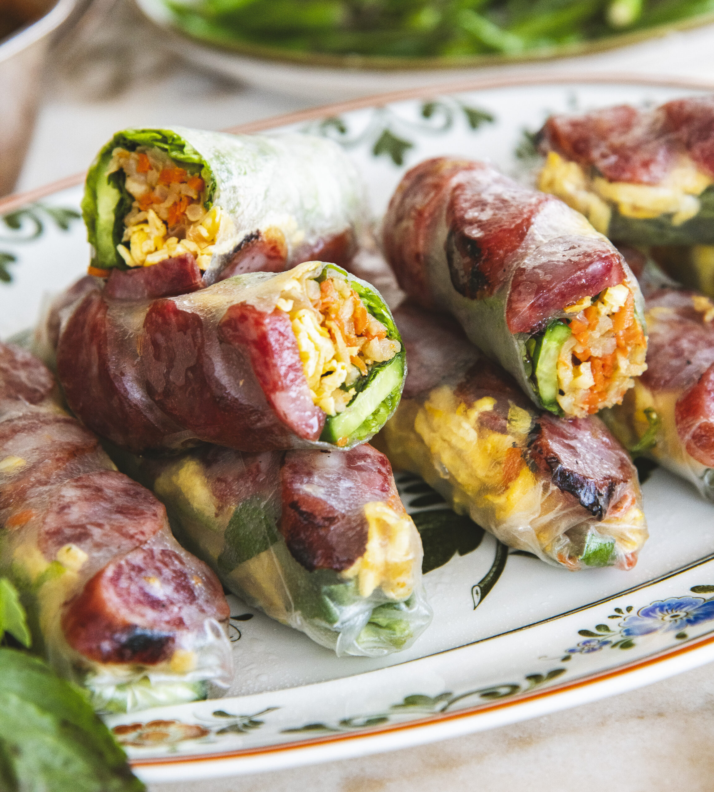 Chinese Sausage Rice Paper Rolls - Bo Bia Cuon