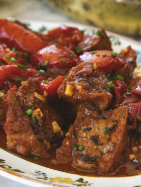 Tofu Stuffed with Pork in Tomato Sauce - Dau Hu Nhoi Thit Sot Ca Chua 