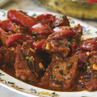 Tofu Stuffed with Pork in Tomato Sauce - Dau Hu Nhoi Thit Sot Ca Chua 