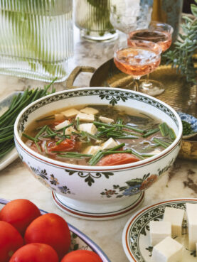 Vietnamese Tofu Tomato Chive Soup - Canh Dau Hu Ca Chua