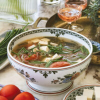 Vietnamese Tofu Tomato Chive Soup - Canh Dau Hu Ca Chua