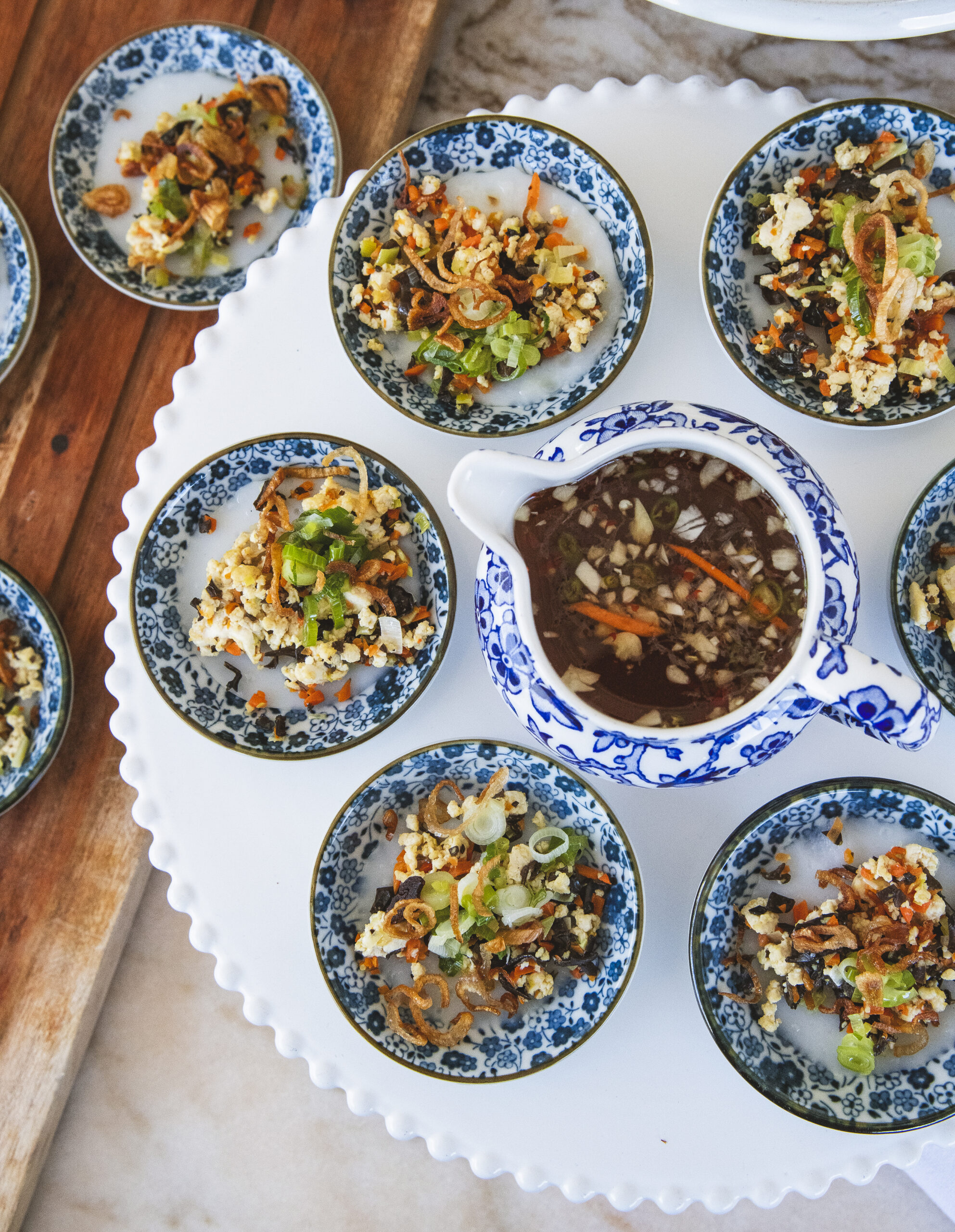 Vietnamese Steamed Vegan Rice Cakes - Banh Beo Chay