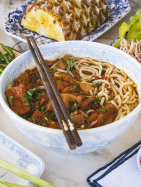 Spicy Vietnamese Vegan Noodle Soup - Bun Bo Hue Chay