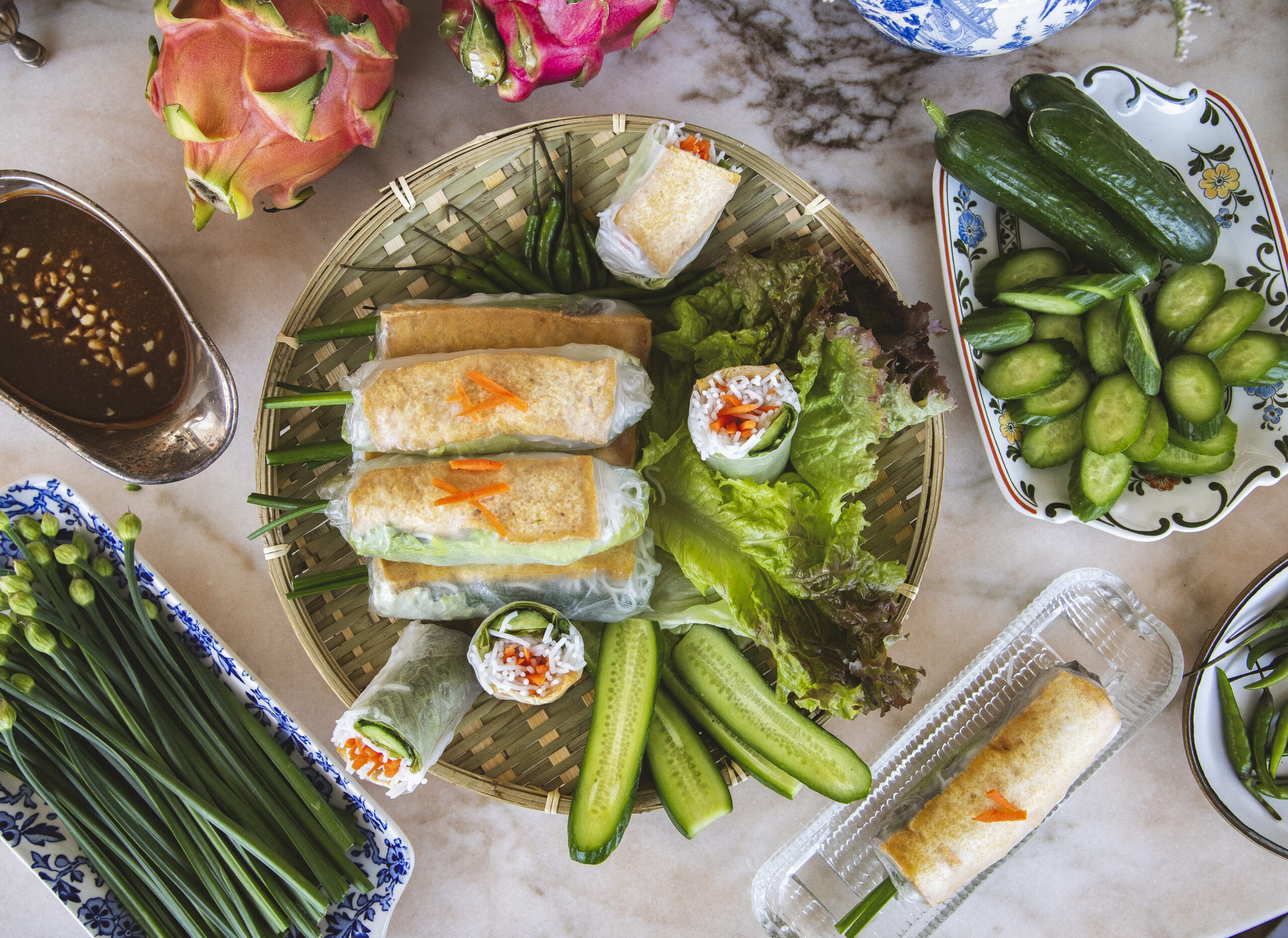 Vietnamese Vegan Summer Rolls - Goi Cuon Chay