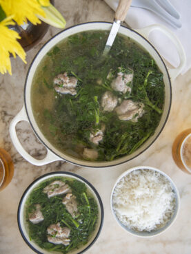 Watercress with Pork Soup - Canh Xa Lach Son