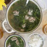 Watercress with Pork Soup - Canh Xa Lach Son