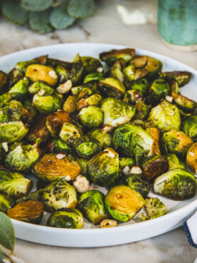 Pan Fried Brussels Sprouts with Balsamic Vinegar