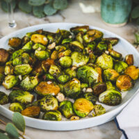 Pan Fried Brussels Sprouts with Balsamic Vinegar