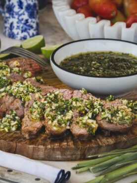 Tri tip with Chimichurri Sauce