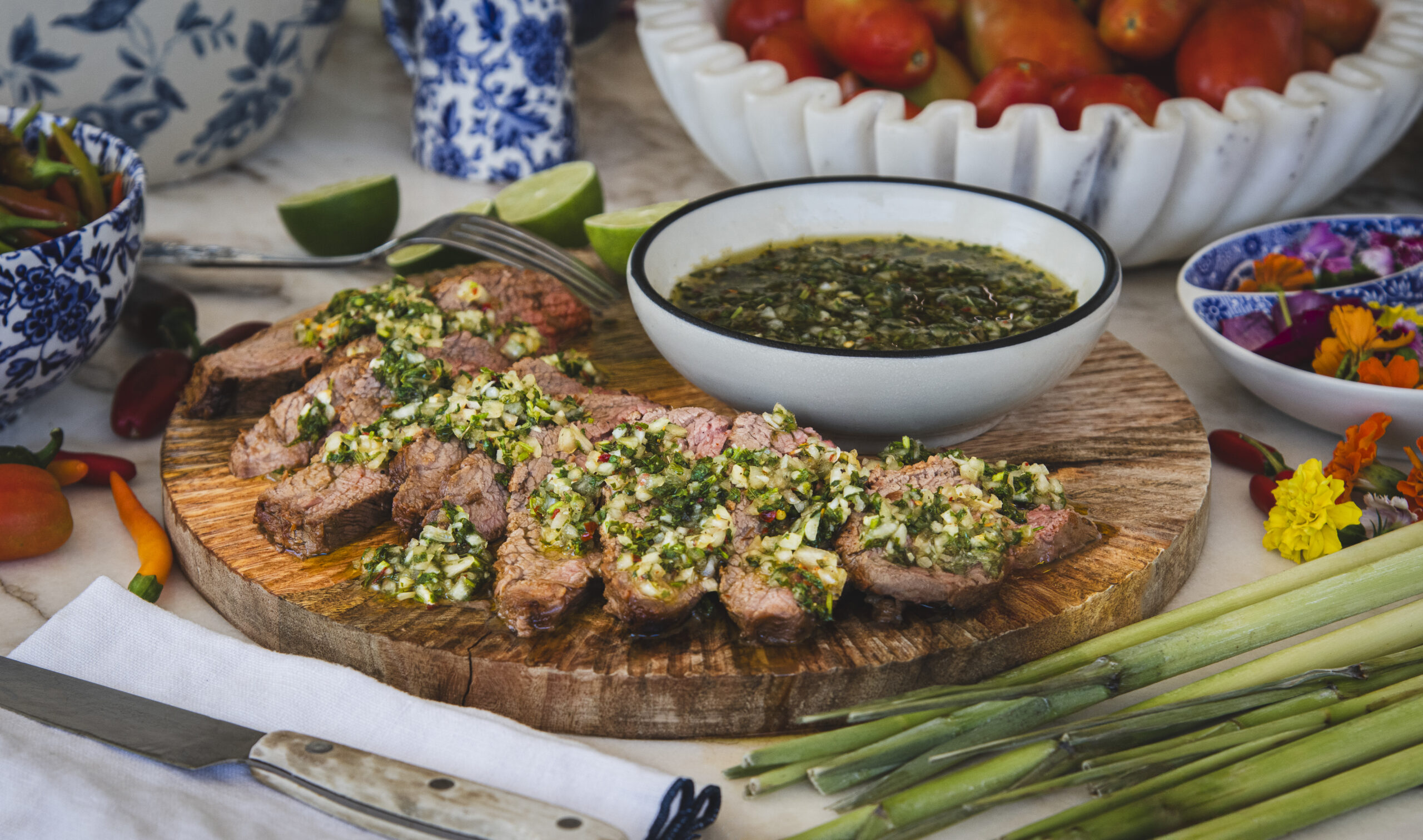 Tri tip with Chimichurri Sauce